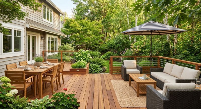 Wooden Patio Installation in Boston, MA