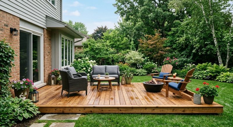 Ground Level Deck Construction in Boston, MA