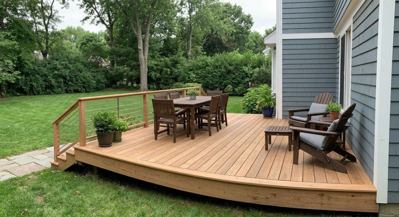 Ground Level Deck Construction in Fairfield County, CT