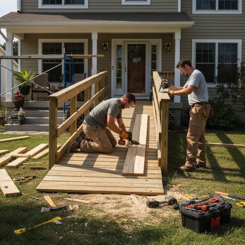 Handicap Ramp Construction in Conroe, TX