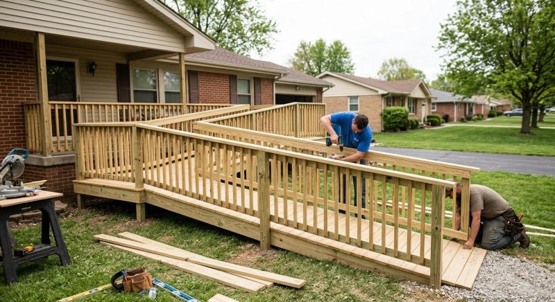 Hardwood Ramp Installation in Wilmington, NC