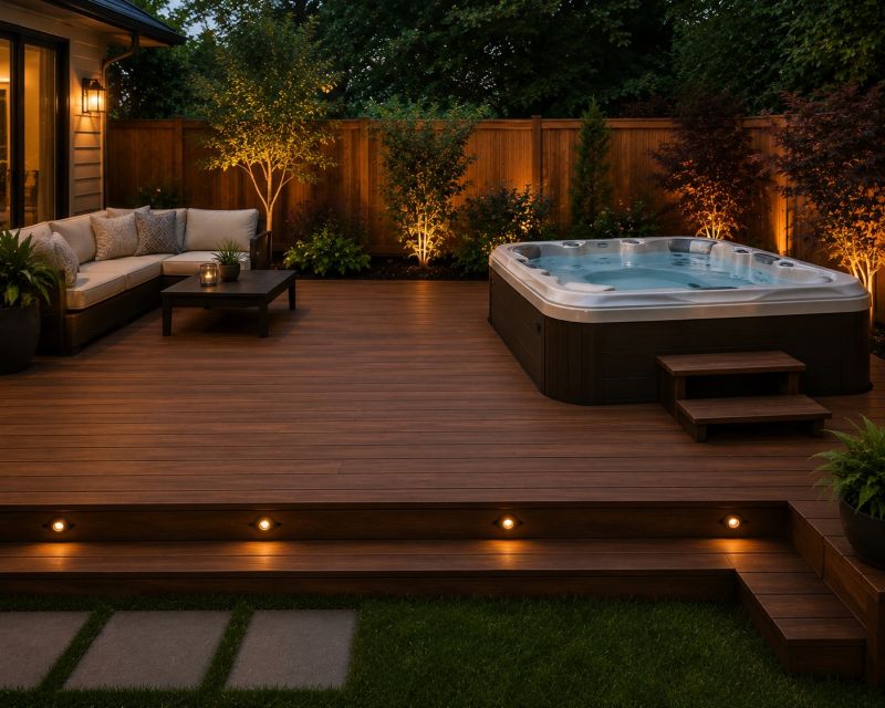 Hot Tub Deck Installation in Worcester, MA