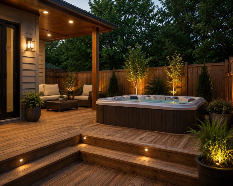 Hot Tub Deck Installation in Boston, MA