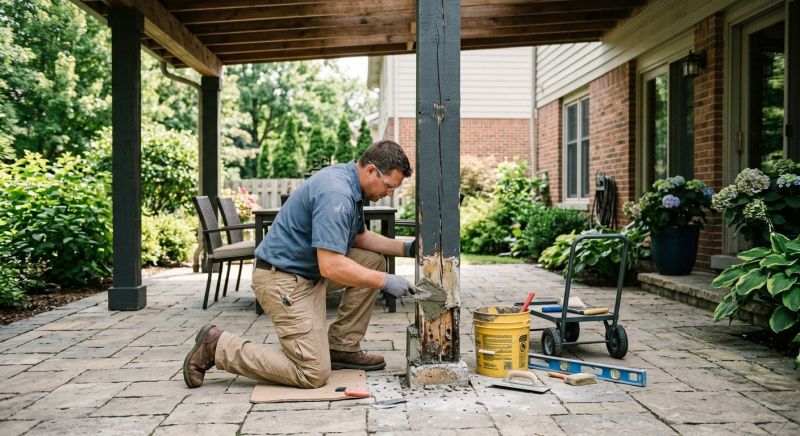 Patio Column Repair in Redmond, WA