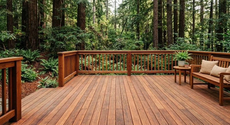 Redwood Deck Installation in Stamford, CT
