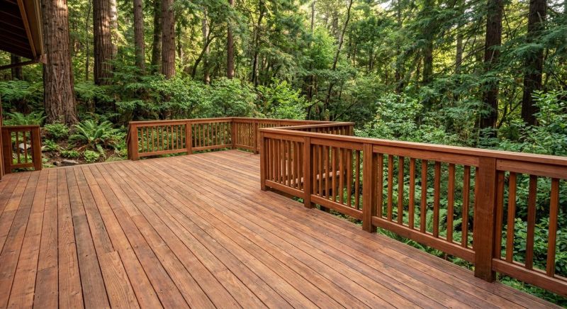 Redwood Deck Installation in Boston, MA