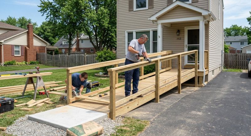 Wood Ramp Installation in Kansas City, KS