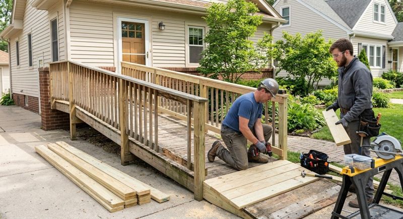 Wood Ramp Installation in Kansas City, KS