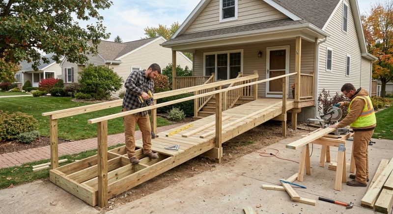 Wood Ramp Installation in Wilmington, NC